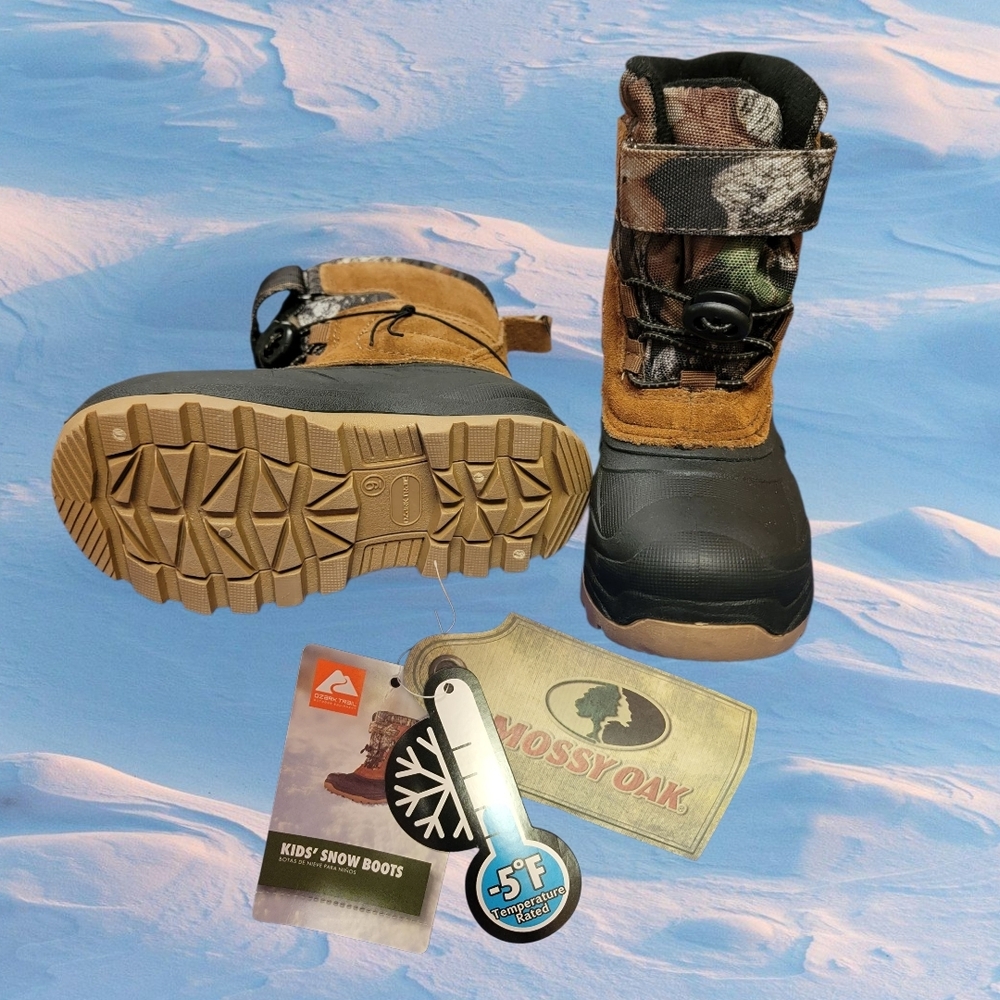 Ozark Trail Kids' Camo and Black Snow Boots